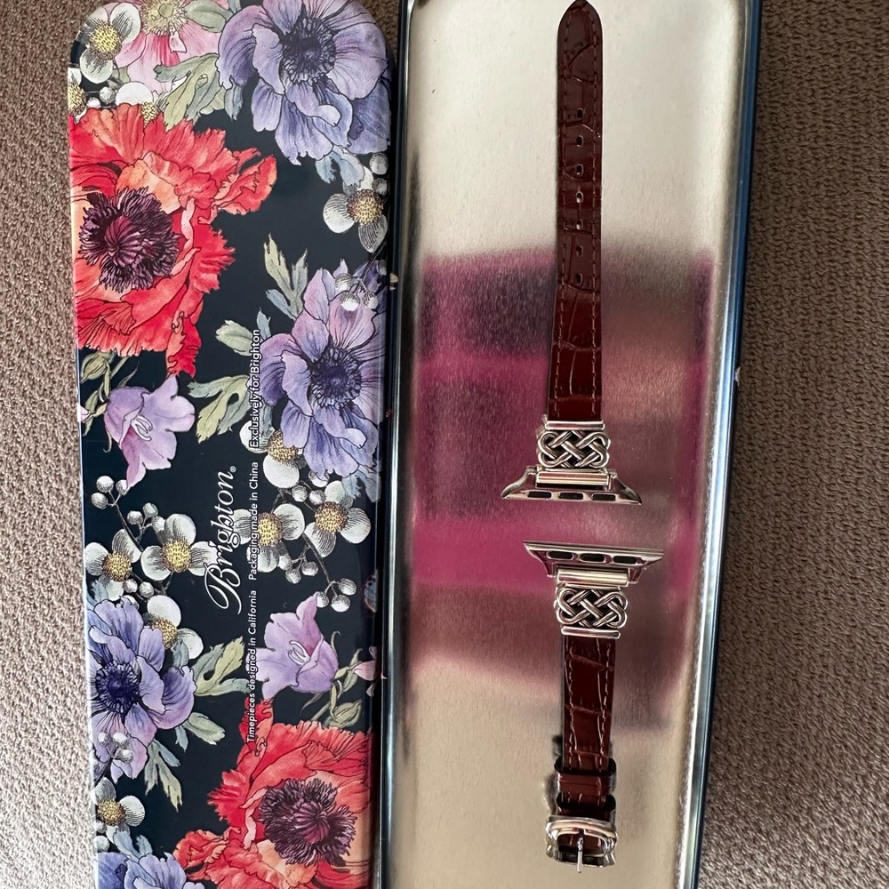 Brighton Burgundy Leather Watch Band
